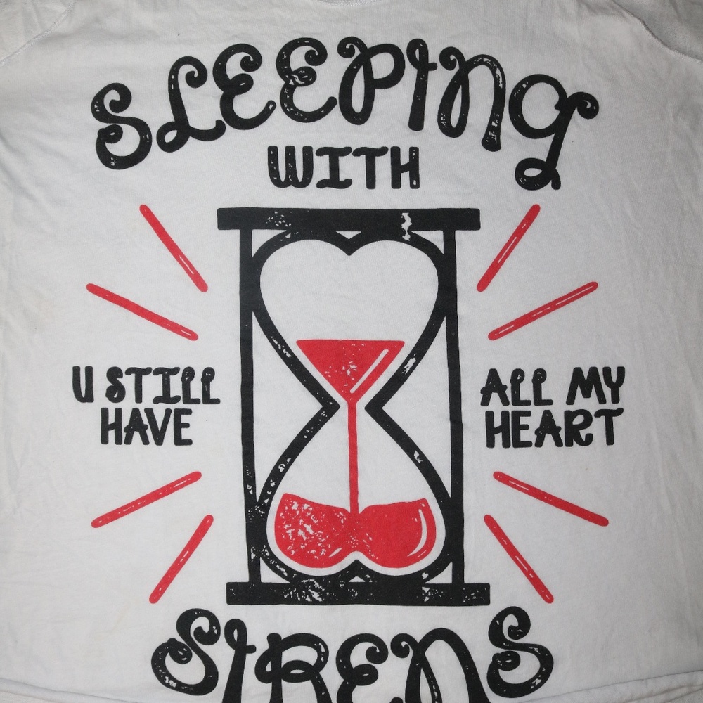 Sleeping with Sirens 2011 U Still Have All My Heart White Tank Tee  XL
